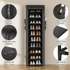 ROJASOP Shoe Rack with Covers 10 Tier Large Shoe Organizer Tall Shoe Closet Storage for 20-22 Pairs Shoe and Boot, Free Standing Shoe Rack Organizer for Closet, Entryway, Bedroom, Black - Image 4