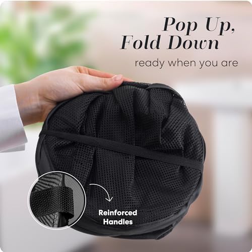 Handy Laundry Collapsible Mesh Pop-Up Hamper with Side Pocket - Image 3