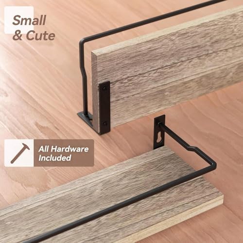 RICHER HOUSE Floating Shelves Bathroom, Small Wall Shelf Over Toilet 2 Set - Image 4