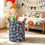 Round Laundry Basket Collapsible Storage Hamper Organizer Ball Sports - Image 7