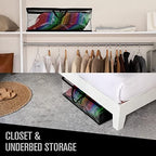Baseball Cap Storage Bag, Hat Organizer Case, Black Handles, 23" x 6" x 8" - Image 4