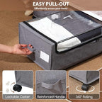 Under Bed Storage with Wheels High Size for Shoe Clothing Storage | Smooth-rolling wheels slide easily under most beds for quick everyday access - Image 5