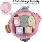 Mesh Shower Caddy Portable with Drawstring - 2-Handle Shower Bag for Dorm - Image 6
