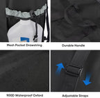 BALEINE 120L Laundry Bag Backpack, 900D Oxford Fabric Large Travel Laundry Bags with Shoulder Straps and 2 Mesh Pockets for College Dorm, Apartment, Laundromat (Black, 120L) - Image 5