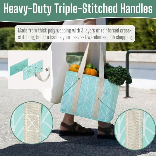 VENO 3 Pack Heavy Duty Reusable Grocery Shopping Bags Utility Tote - Image 6