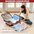 Vacuum Seal Bags for Clothing Travel and Home Storage, Travel Vacuum Bags with Electric Pump, Space Saver Compression Packing Cubes for Luggage Suitcase Bedding Blankets Clothes, 8 Large - Image 5