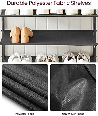 VASAGLE 5-Tier Shoe Rack, 12-16 Pairs, Steel Frame - Image 7
