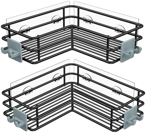 Nieifi Corner Shower Shelves, Adhesive Shower Caddy, Bathroom Organization by Nieifi