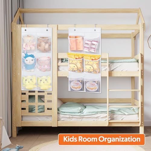 KIMBORA 2 Packs Narrow Over the Door/Wall Shoe Organizer Cruise, Small Hanging Shoe Rack for Closet with Clear Mesh Pocket for Bathroom, RV, Pantry, Camping (White) - Image 6