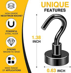 DIYMAG Magnetic Hooks 6pcs 30lbs+ Cruise Essentials 2026 Magnet Hook Black - Image 4