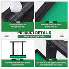 Blosssound Golf Putter Stand for 8 Clubs & 12 Balls Wooden Golf Club Holder Golfs Rack Display Organizer Storage with Artificial Grass Mat for Sports Indoor Home Garage Accessories - Image 3