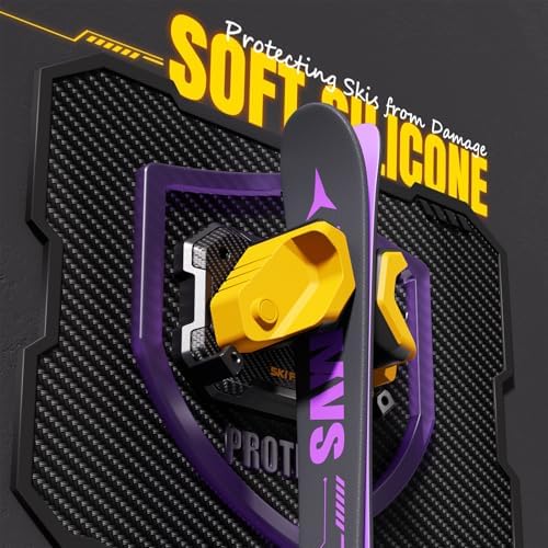 Ski & Snowboard Wall Rack for Garage - Fits Any Ski/board, Damage-Free Storage, Yellow, 6 Pack - Image 6
