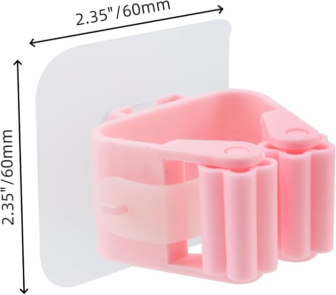 Sscon 5Pcs Self Adhesive Broom Holder Wall Mount Mop and Broom Gripper - Image 2