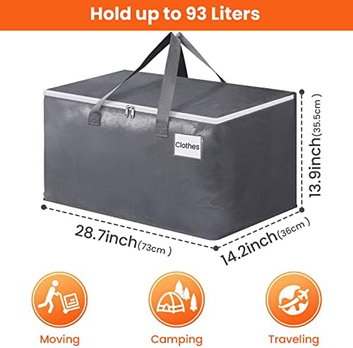 BlissTotes Large Moving Bags, Storage Bags, 93L-6 Pack - Image 2