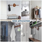 TICONN Wall Mounted Coat Rack, Five Heavy Duty Tri Hooks All Metal Construction for Jacket Coat Hat in Mudroom Entryway (Antique Bronze, 2-Pack) - Image 6