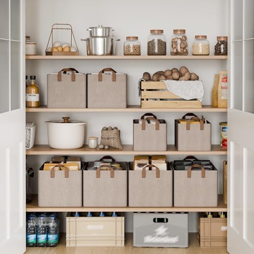 StorageWorks Storage Bins, Storage Baskets, Brown and Beige, 2-Pack - Image 3