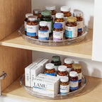 LAMU 12 in Lazy Susan Turntable, 2 Pack Clear Spice Rack, Organizer Storage - Image 5
