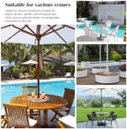 12" Lazy Susan with Umbrella Hole for Outdoor Patio Table - 360° Rotation Iron Turntable Organizer for Beach Umbrellas Patio Garden Swimming Pool - Image 5