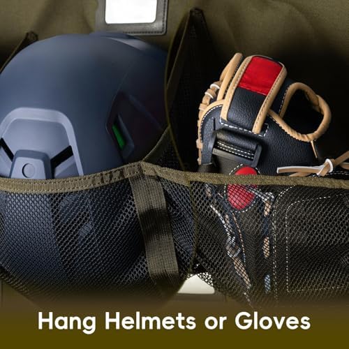 KAVIGOR Baseball/Softball Dugout Organizer - 15+ Helmet & Glove Storage Bag, Military-Grade 900D Fabric & 6 Reinforced Steel Hooks - Image 2