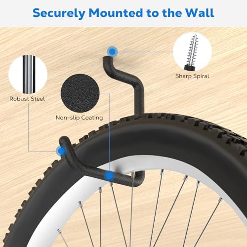 Housolution Screw in Bike Hooks, [8 Pack] 8-inch for Wall and Ceiling - Image 4