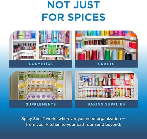Spicy Shelf 3.0 - Expandable 2 Tiered Spice Rack Organizer for Cabinet & Pantry - Kitchen Seasoning Organizer - Cabinet Spice Racks for Inside Cabinets (Spicy Shelf Premium) - Home Organization - Image 6