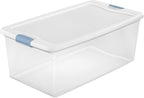Sterilite Latching Box with Lids for Home and Office, 106 Quart, 12-Pack | Heavy-Duty and Stackable Plastic Containers with Latches for Closet, Cabinet, Bedroom, Bathroom and Dorm Room Organization - Image 9