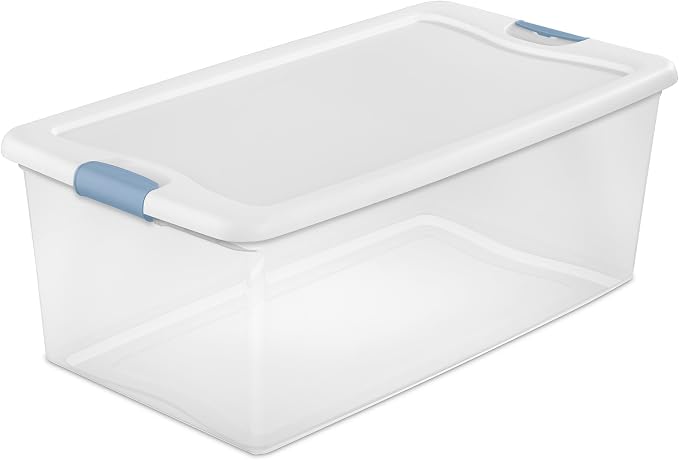 Sterilite Latching Box with Lids for Home and Office, 106 Quart, 12-Pack | Heavy-Duty and Stackable Plastic Containers with Latches for Closet, Cabinet, Bedroom, Bathroom and Dorm Room Organization - Image 9