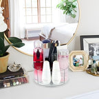 360° Rotating Makeup Organizer Clear Lazy Susan Organizer for Vanity, Cosmetic Display Cases for Bathroom Countertop, Makeup Storage Organizer, Desktop Dresser Sundries Storage Boxes - Image 5