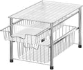 Simple Houseware Stackable 2 Tier Sliding Basket Organizer Drawer, Chrome by SimpleHouseware