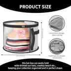 4-Piece Hat Storage Box, a Large-Capacity, Foldable, Transparent and Multi-Functional Organizer With Handle, Suitable for Storing Cowboy Hats, Top Woolen Hats Baseball Caps - Image 4