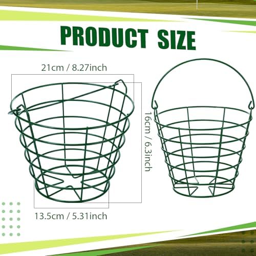 Wettarn Bulk Metal Wire Golf Ball Basket with Handle Stainless Steel Golf Basket Ball Holder Container for Summer Storage Practice Accessories - Image 2