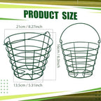 Wettarn Bulk Metal Wire Golf Ball Basket with Handle Stainless Steel Golf Basket Ball Holder Container for Summer Storage Practice Accessories - Image 2