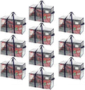 VENO 10 Pack Heavy Duty Moving Bags, Extra Large Storage Bags with Reinforced Handles & Strong Zippers, Foldable & Reusable Moving Box Alternative for Clothes & Dorm Storage by Veno