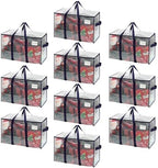 VENO 10 Pack Heavy Duty Moving Bags, Extra Large Storage Bags with Reinforced Handles & Strong Zippers, Foldable & Reusable Moving Box Alternative for Clothes & Dorm Storage by Veno