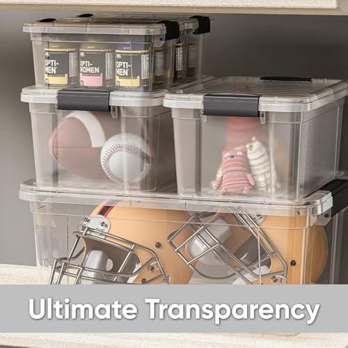 Superio 6.6 Quart Clear Plastic Storage Boxes with Lids, Stackable Organizer Containers, BPA-Free Storage Bins for Home, Office, School & Dorm, 8 Pack - Image 6