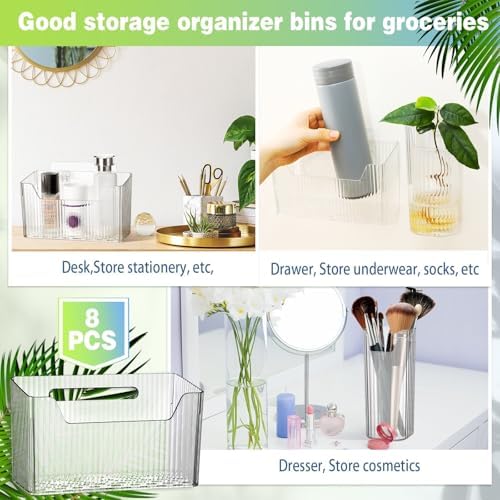 SiliFine 8 Pcs Cabinet Door Organizer Bin Wall Mount Organizer,3.35'',White - Image 5