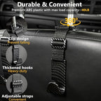 Amooca 4 Pack Anti-drop Headrest Hooks Adjustable Car Seat Organizer - Image 6