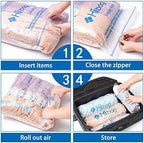 Vacuum Storage Bags, Space Saver Vacuum Seal Storage Bags 35-Pack Sealer Bags for Clothes, Clothing, Bedding, Comforter, Blanket (35C) | Various Size, Airtight Triple Seal, Save 80% Space, Hand Pump, Work with Vacuum, Double Zip, Reusable, Easy to Use - Image 3