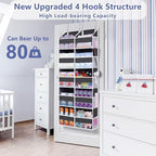 UVIAHOMI 2 Pack - Over The Door Organizer 5 Tiers, Extra Large Behind Door Storage of 10 Big Front & 10 Mesh Pockets, 80lb Weight Capacity, Hanging Doors Storage for Closet Bedroom Nursery, Dark Gray - Image 4