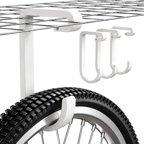 Thickened Bike Hooks for Garage Ceiling Rack,S Hooks for Hanging Bike,White by BUSSDIS