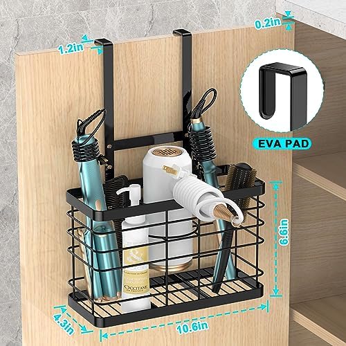 Hair dryer holder cabinet door - Hair tool organizer wall mount - Image 3