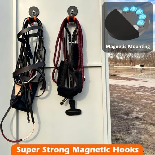 MUTUACTOR Strong Magnetic Hooks,2pcs Metal Large Magnet Hooks for Tool Organizer,Heavy Duty Magnetic Hooks for Cordless Drills,Garden Hoses,Work Bench,Impact Drivers,Tool Box,Chest or Metal Cabinet - Image 3