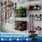 10 Pcs Slatwall Baskets Kit, Slatwall Mesh Storage Baskets with Hooks - Image 3