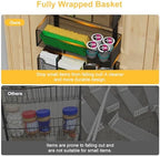 VyGrow Over the Door Organizer, 8-Tier Pantry Organizer with Fully Enclosed Mesh Baskets, Heavy-Duty Metal Hanging Spice Rack for Kitchen Bathroom Laundry Room, 2-in-1 Wall Mount or Door Mount, Black - Image 2