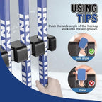 Hikeen Hockey Stick Wall Mount, Enhanced Stability Ice Hockey Stick Display Holder, Space-Saving Hockey Stick Organizer Holds up to 6 Sticks for Any Home Office Wall - Image 5