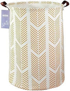 Wheat Laundry Hamper Large Canvas Fabric Storage Basket by INGHUA