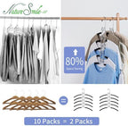Nature Smile No Shoulder Bump Multiple Sweater Coat Clothes Hangers,Multi Layers Space Saving T Shirt Blouse Rack,(2 Pack Black Color) - Image 3