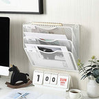 EasyPAG 3 Pocket Mesh Wall File Organizer, Hanging Paper Folder Holder with Classify Label, Vertical Wall Mount Mail Organizer for Office Home Classroom, White - Image 5