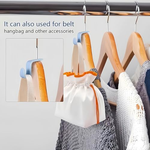 Space Saving Hanger Hooks, 100pcs, Polypropylene, 5KG Max Capacity, White Closet Hangers for Clothes (100PCS) - Image 5