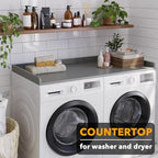 SpaceAid Washer Dryer Countertop, Laundry Wood Shelf Topper with Edge, 54" Width x 27.5" Depth Cover Guard Organizer for Washer and Dryer Laundry Hamper Counter Storage Organization (Gray) - Image 3